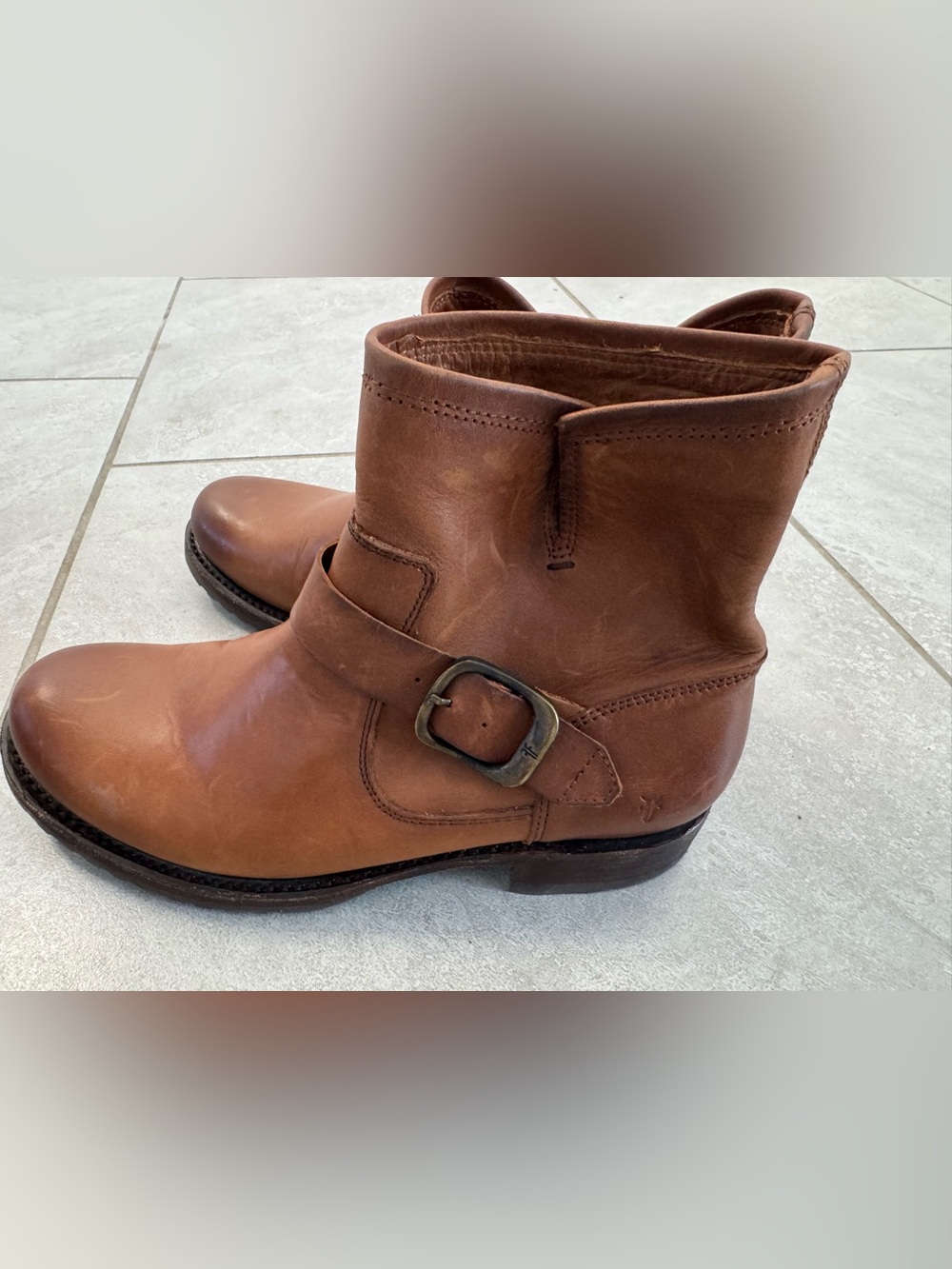 FRYE Veronica Flex Bootie Caramel Brown Women’s Size 8B - Picture 3 of 5